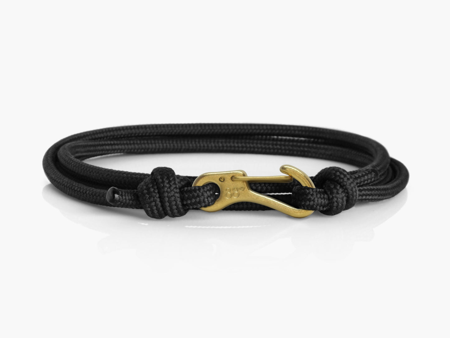 Black & Brass Gold Carabiner Bracelet