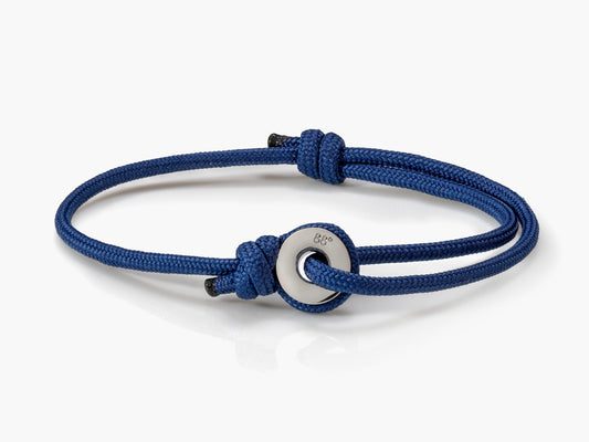 Navy Blue & Silver Sailing Thimble Bracelet