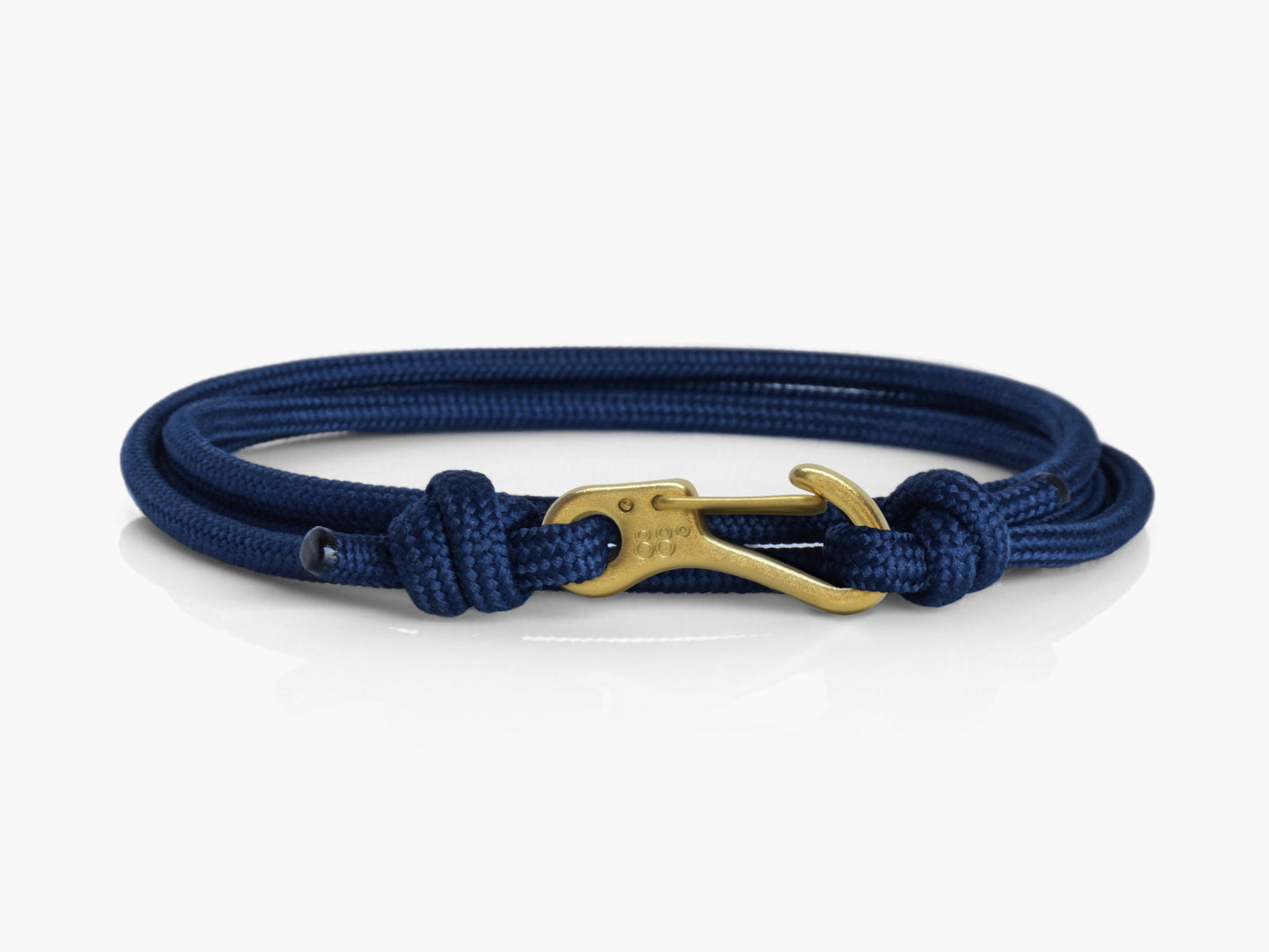 Navy & Brass Gold Carabiner Bracelet